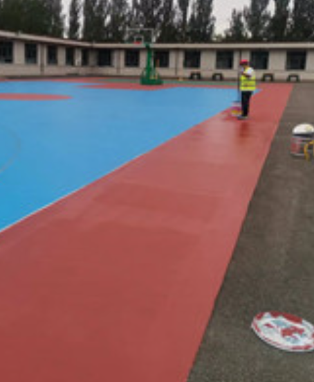静乐旧篮球场地面改造翻新整改   